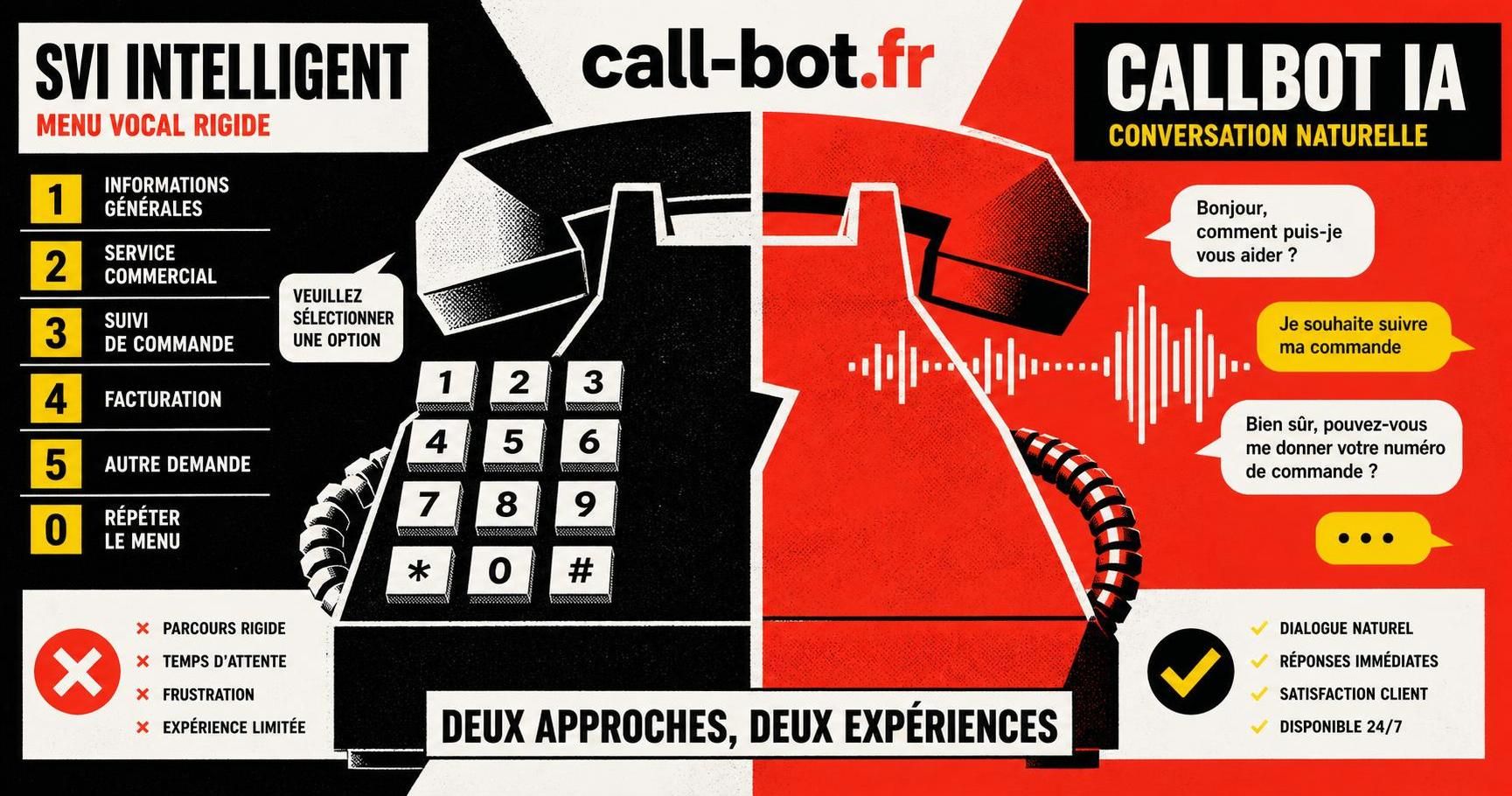 découvrez les différences entre svi intelligent et callbot ia pour choisir la solution adaptée à vos besoins en automatisation des appels et service client.
