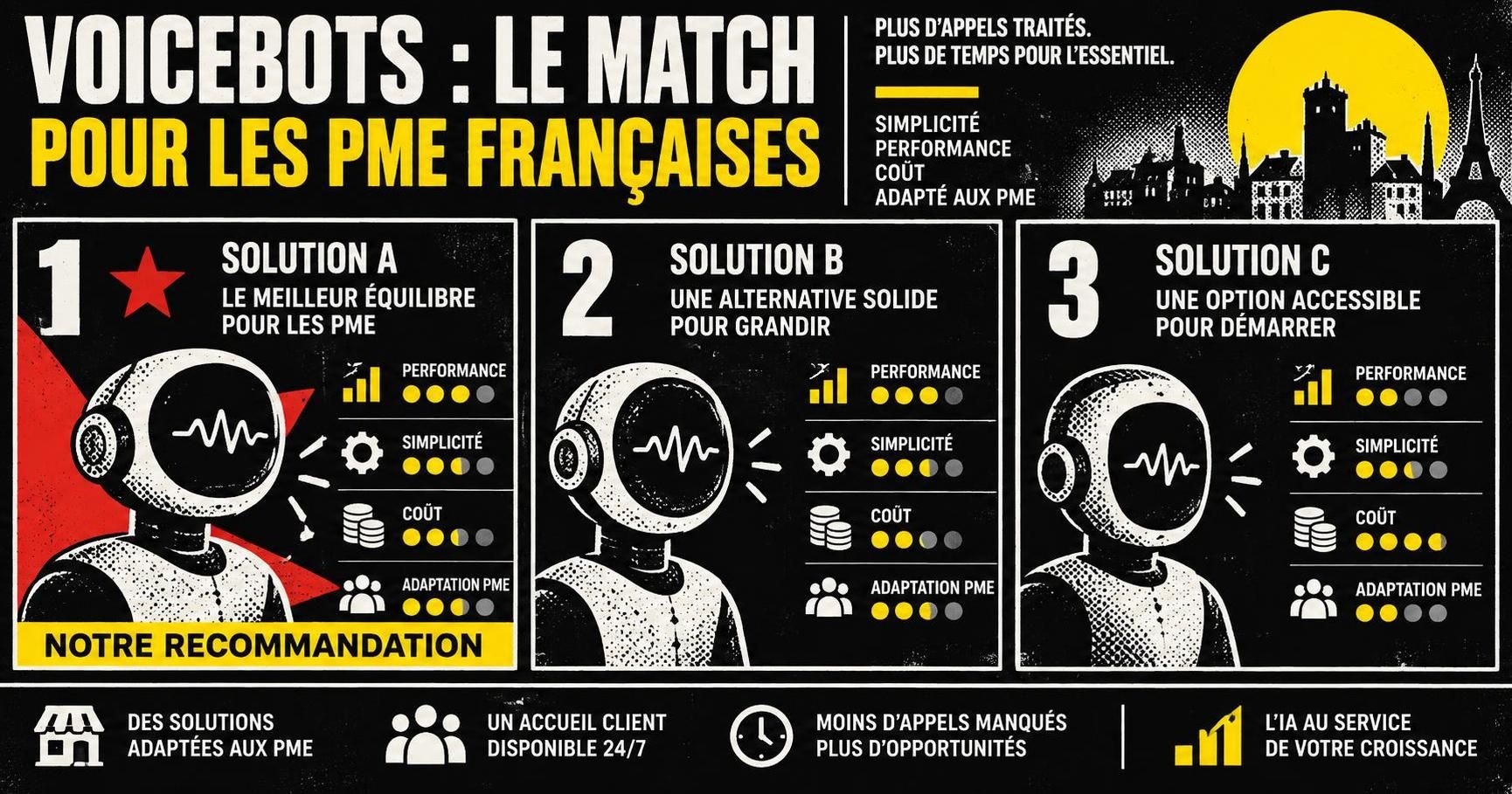 comparez les meilleurs voicebots de 2026 : découvrez leurs fonctionnalités, leurs tarifs et leurs avantages pour choisir la solution adaptée à votre entreprise.